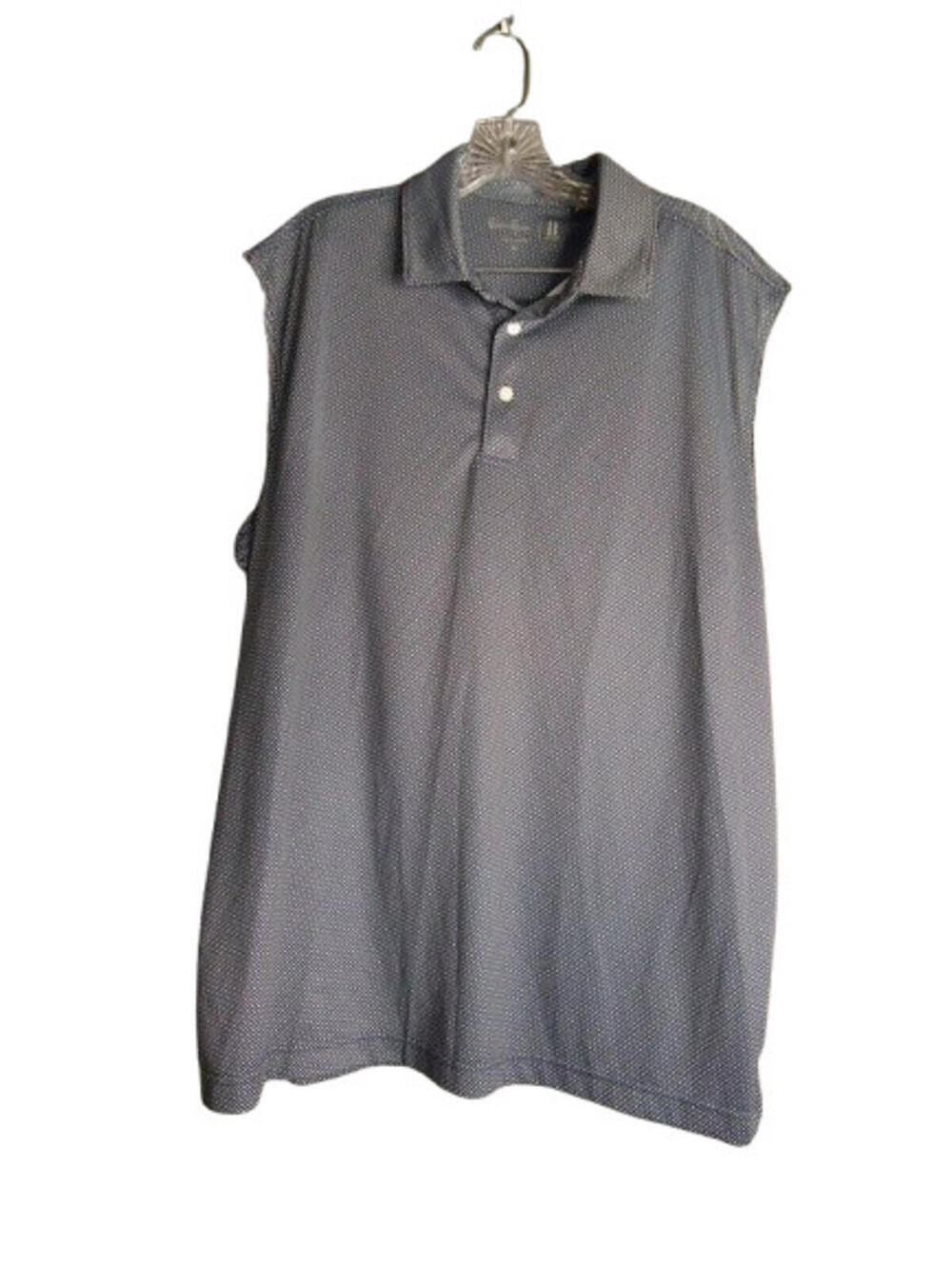 Walter Hagen 11 Majors Sleeveless Polo Womens Size XL Golf Navy Blue Dot Print